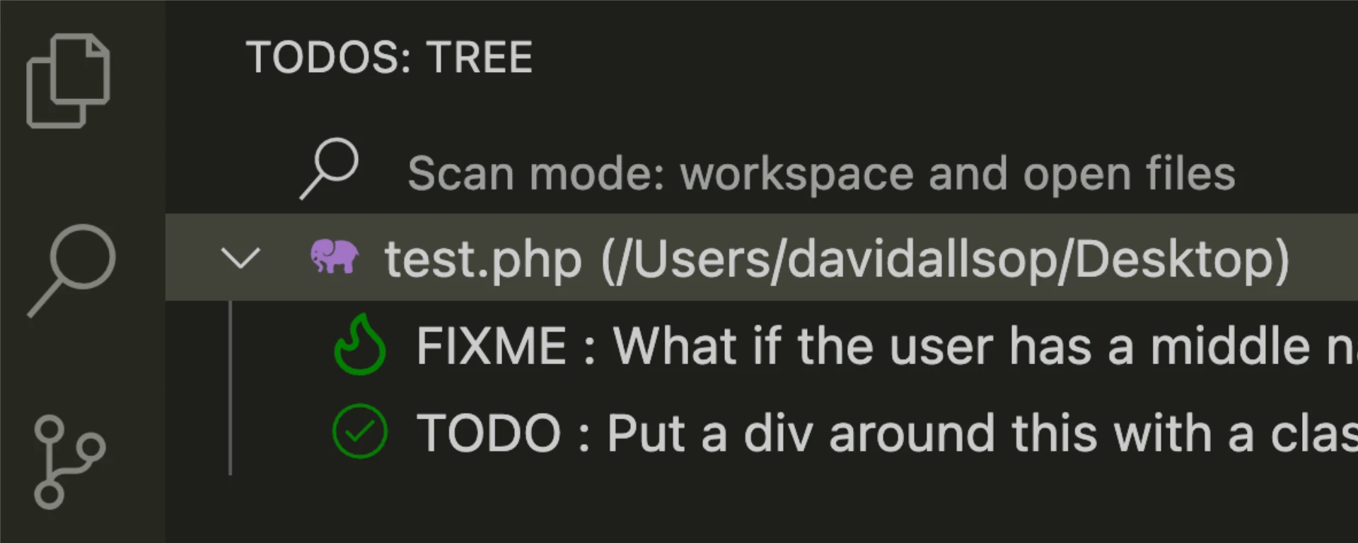 todo tree code comments